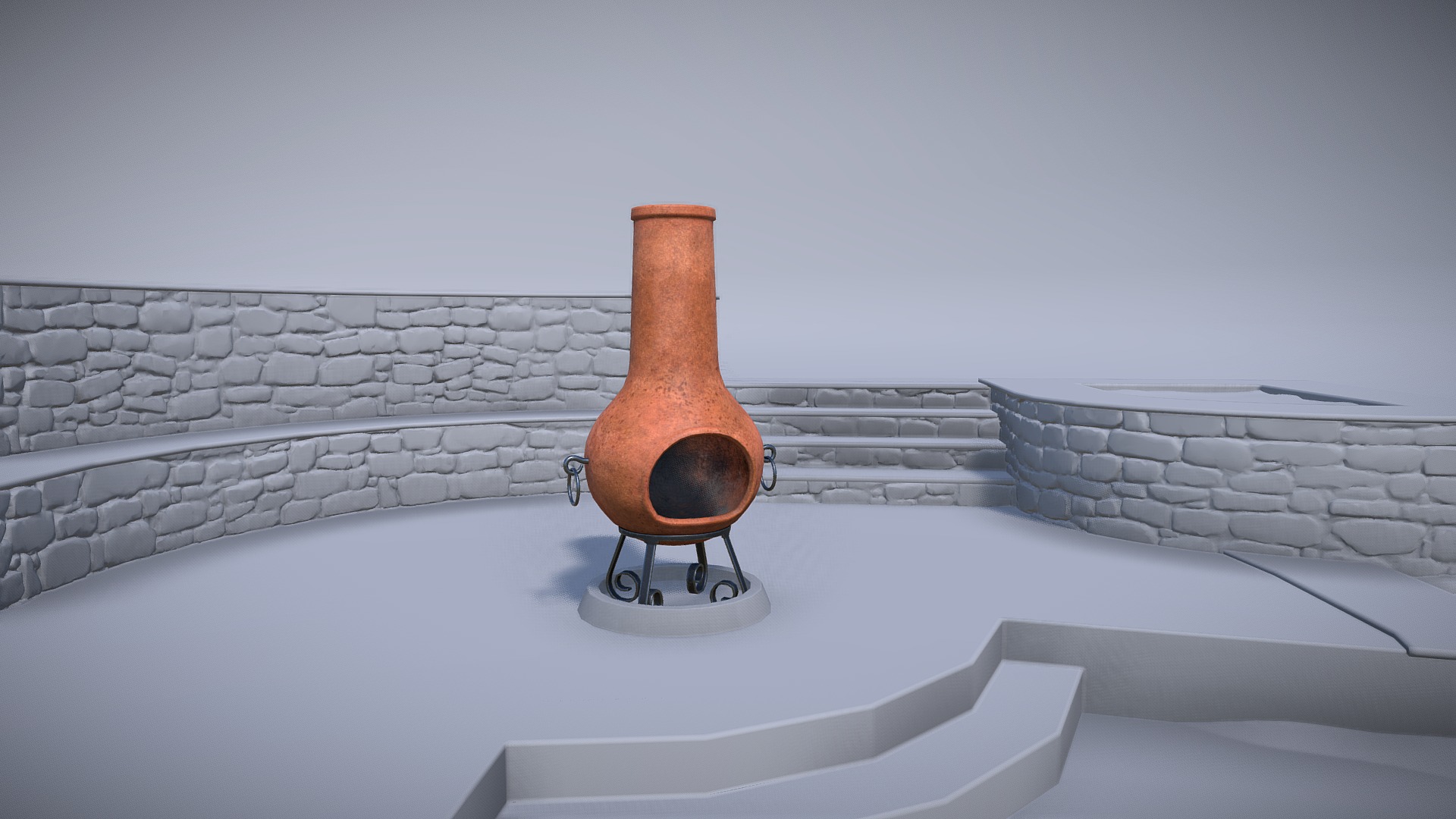 3D model Fire Pit - This is a 3D model of the Fire Pit. The 3D model is about a model of a rocket.