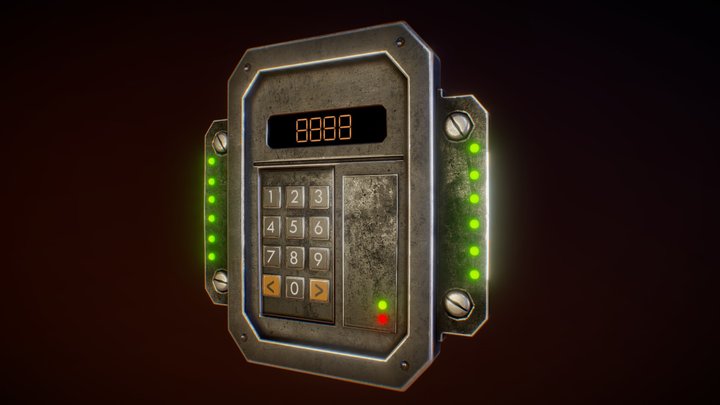 Sci Fi Security keypad 3D Model