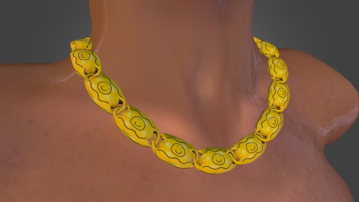 Candy Smiley  Necklace 3D Model
