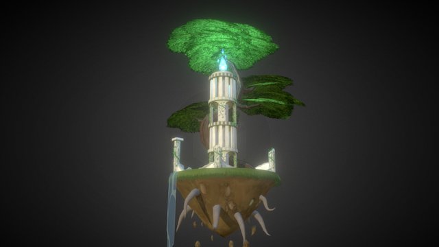Diorama Project: Floating Island 3D Model