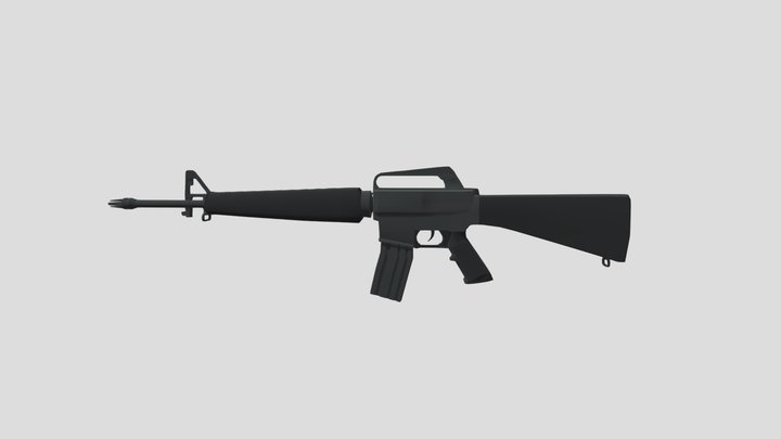 M16A1 Assault Rifle 3D Model