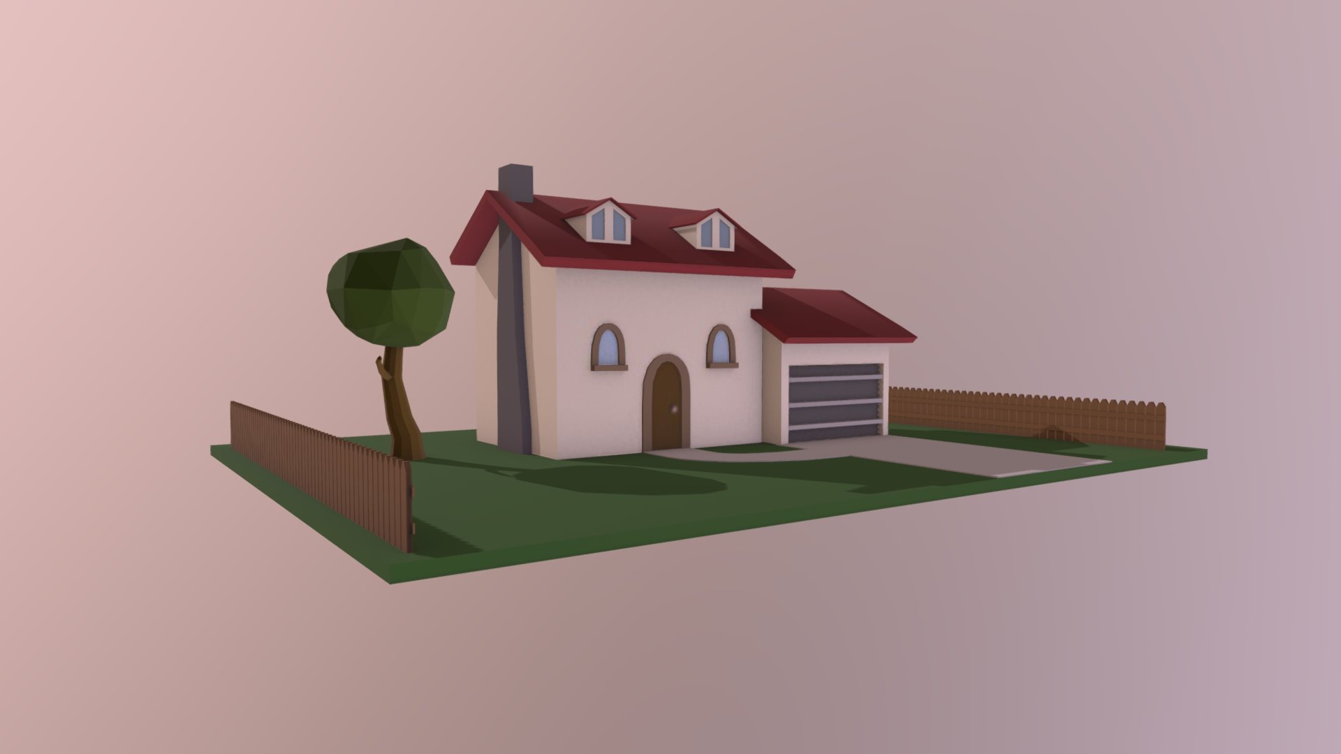 Low Poly Home - 3D model by Chad Green (@WhimzE) [c747e7b] - Sketchfab