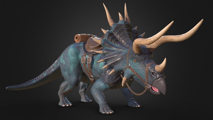 Triceratops Mount - ARK Fanart 3D Model
