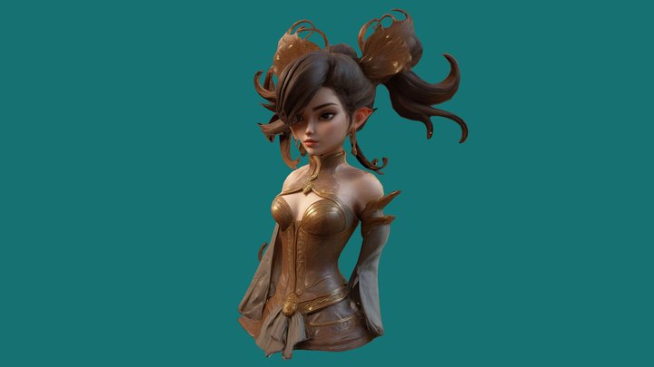 Beautiful Female Character Free Download #7 3D Model