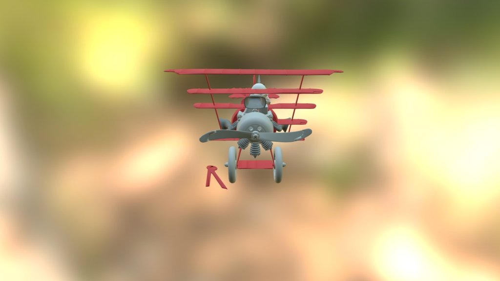 Fokker Main Model Sketchfab 3ds