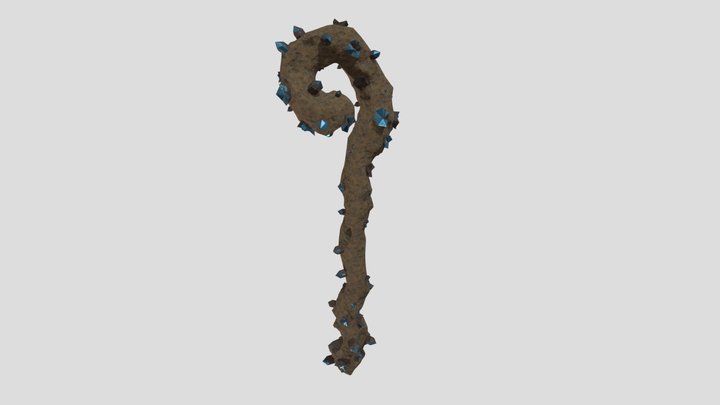 Crystal Covered Staff 3D Model