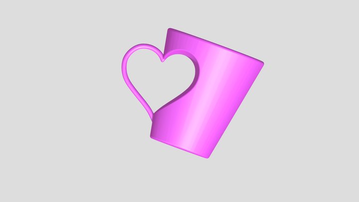 vaso corazon 3D Model