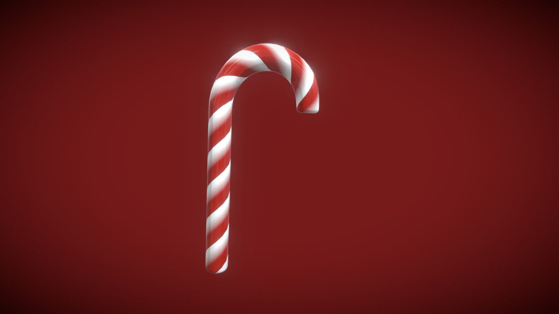 christmas candy cane 3D Model in Sweets 3DExport