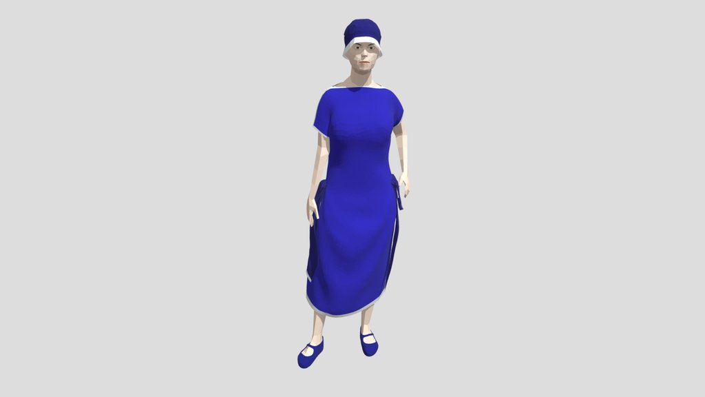 Low Poly Retro Woman