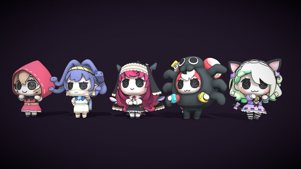 BeegSmol Halloween Costumes! - Hololive EN
