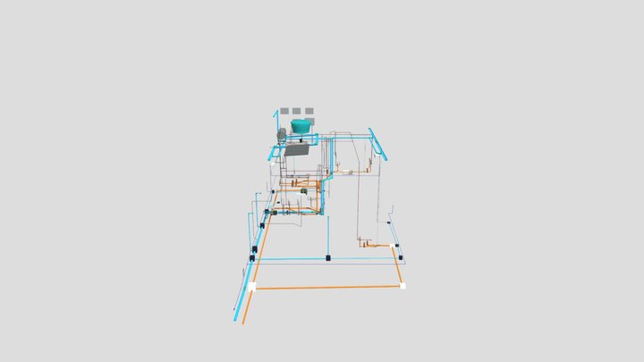 Residência Elenice - Projeto Hidrossanitário 3D Model