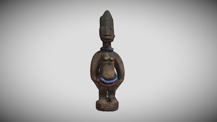 One of twin ere-ibeji figurines - West Africa 3D Model