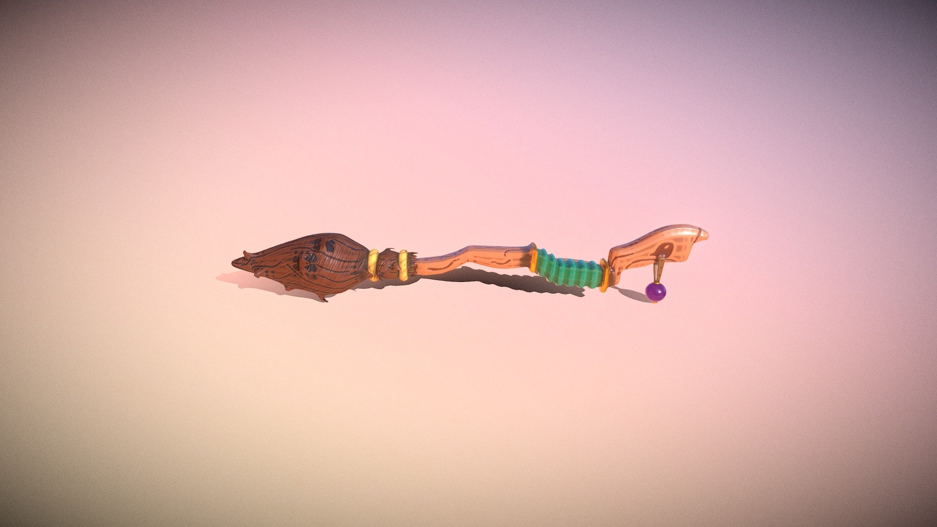 Mystical Stylized Broomstick