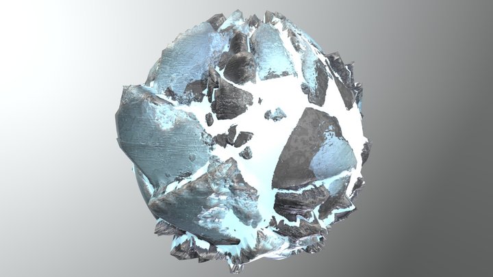 Snow and Rocks Material 3D Model