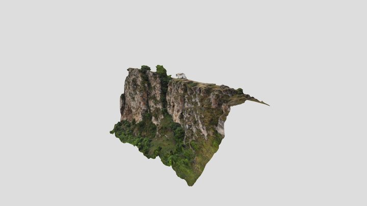 Lonely Chapel on the cliff 3D Model