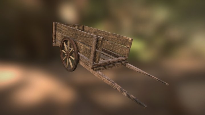 Wooden cart 3D Model