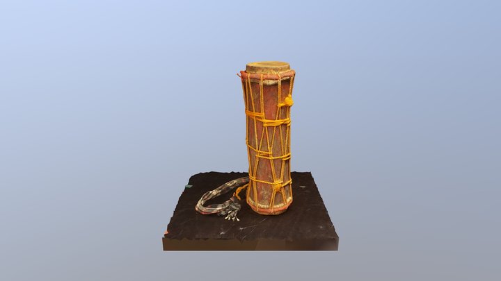 Traditional Healer's Drum 3D Model