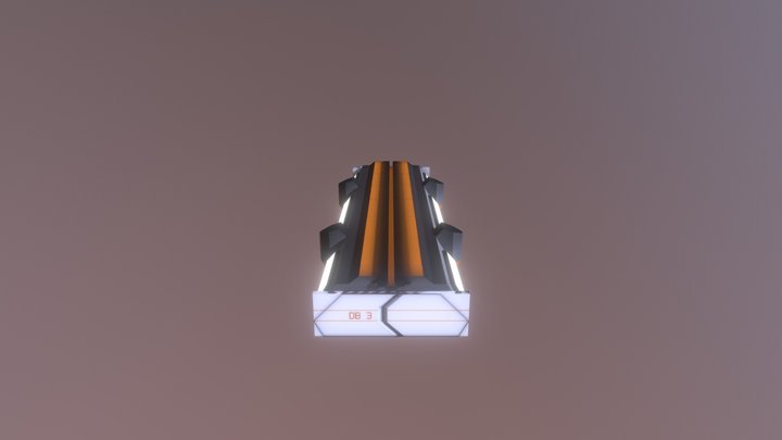Space ship corridor 3D Model