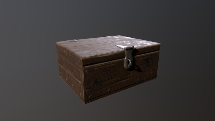 Wooden Box 3D Model