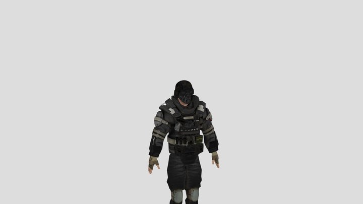 masked forces soldier 3D Model