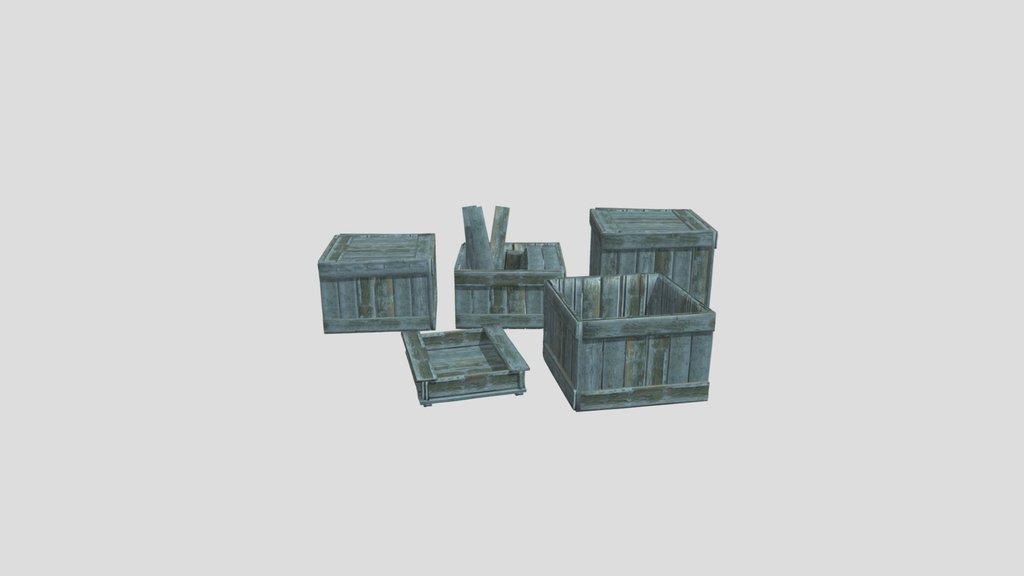 Set Of Wooden Crates