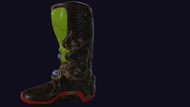 Moto GP Rider Shoe 3D Model