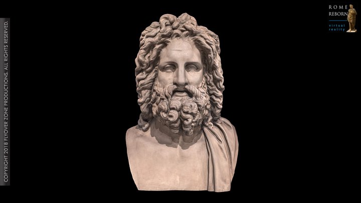 3D rendering of Zeus of Otricoli