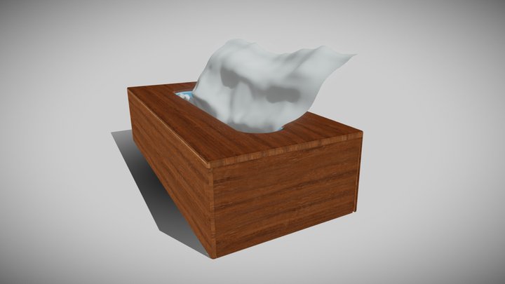 Paper Tissue Box 3D Model