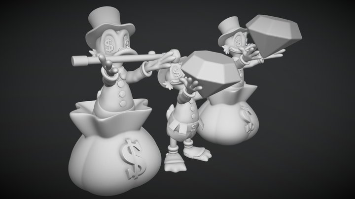 Scrooge McDuck Pack 3D Model