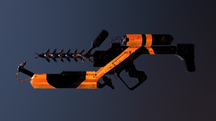 Gun Textured 3D Model