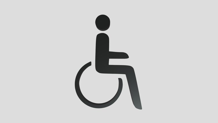 Disabled Sign 3D Model