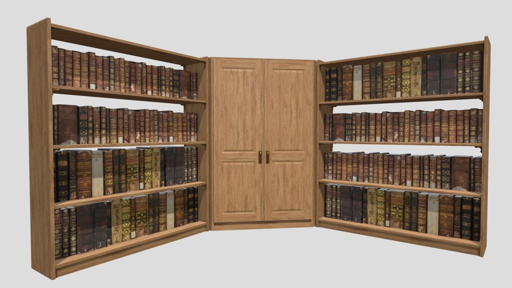 Corner Bookcase Cabinet
