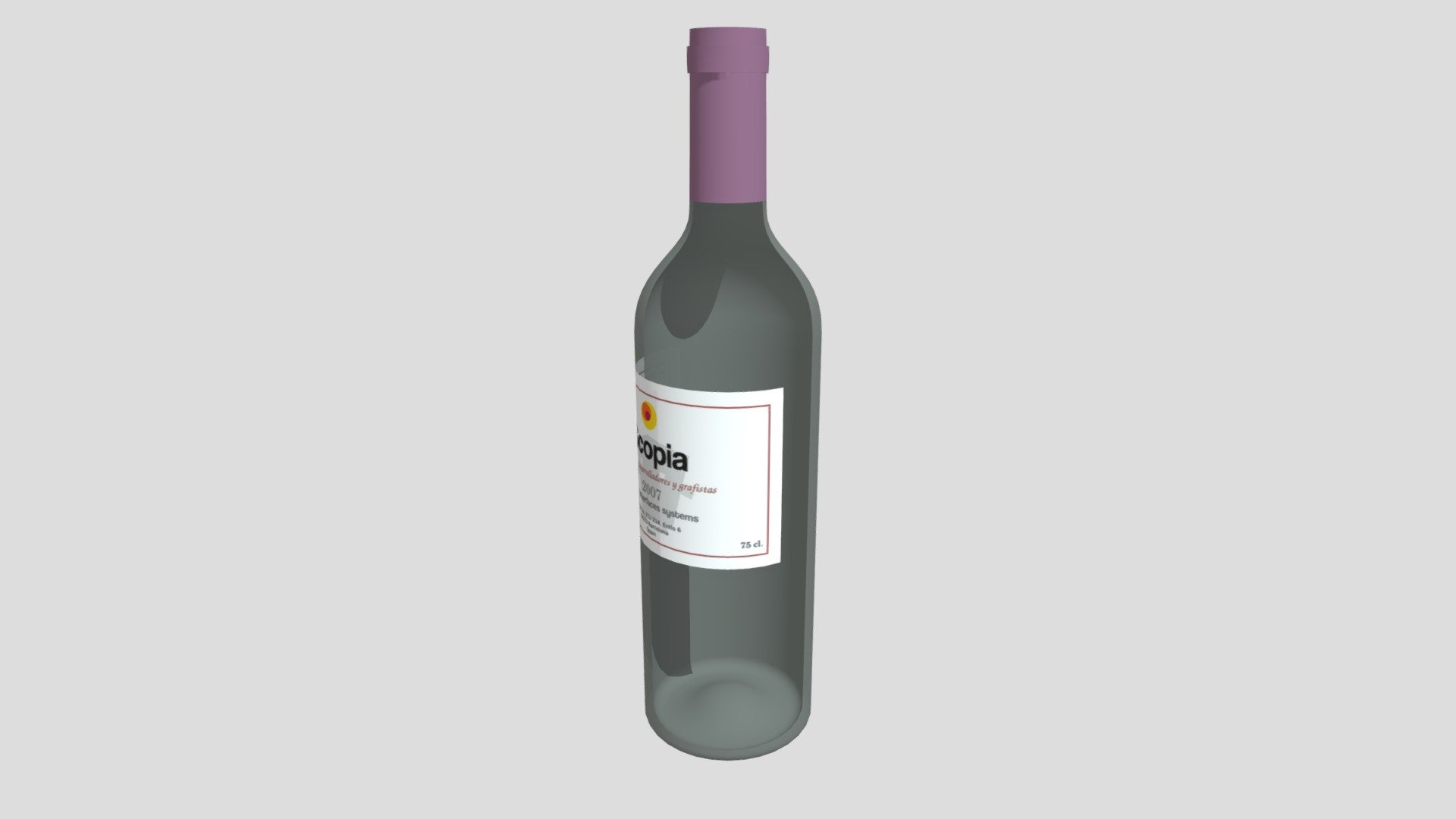 Wine bottle 203 — Sketchfab embed 3D viewer