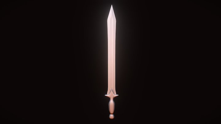 Low Poly Sword 3D Model