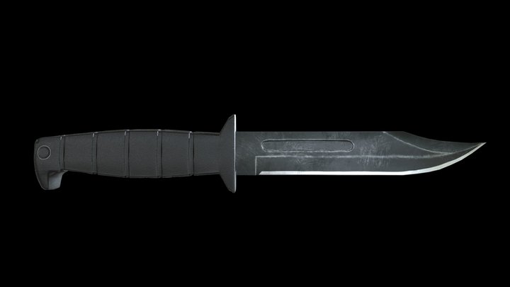 Combat Knife 3D Model