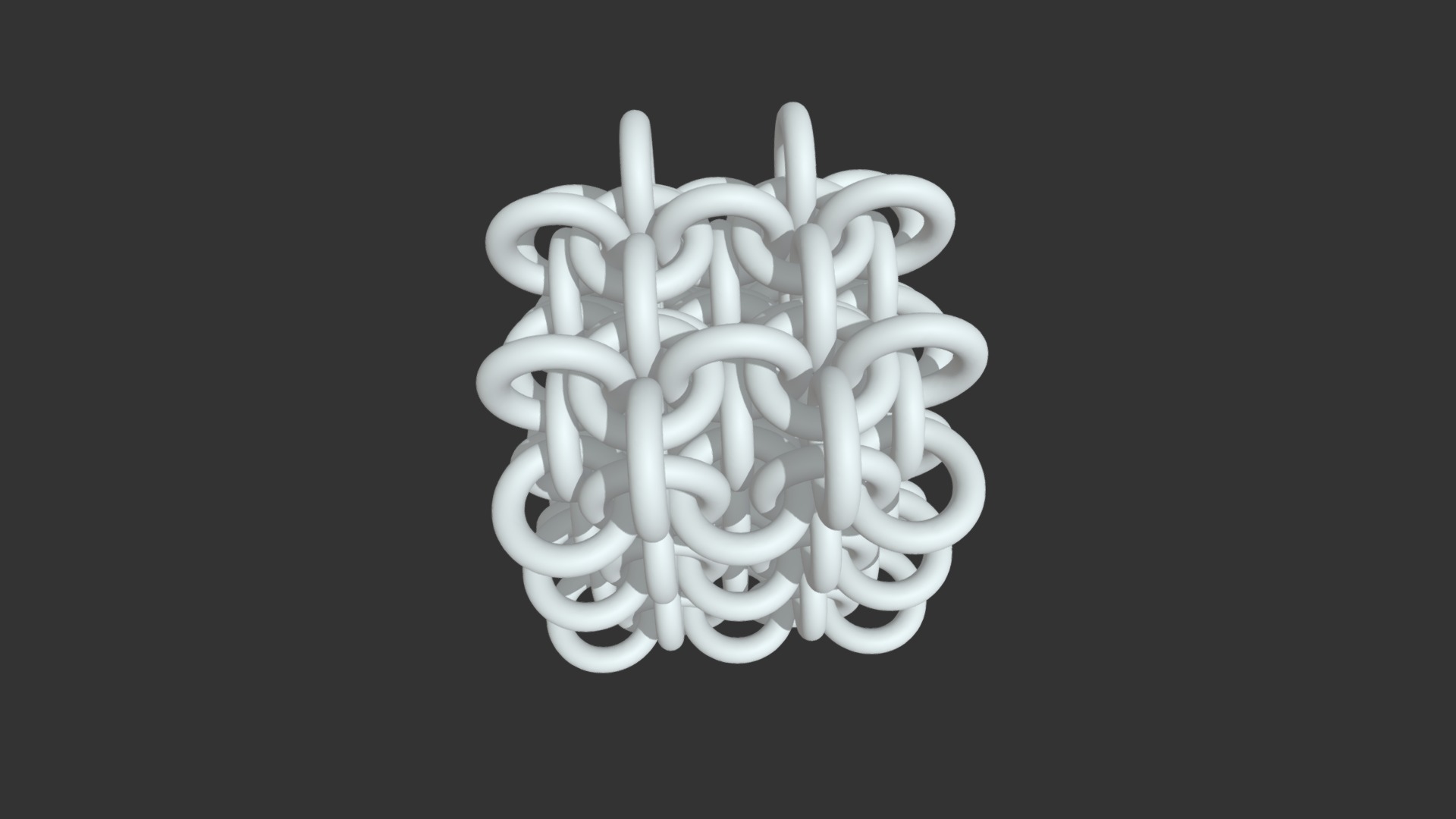 3D model Chainmail - This is a 3D model of the Chainmail. The 3D model is about a white symbol with a black background.