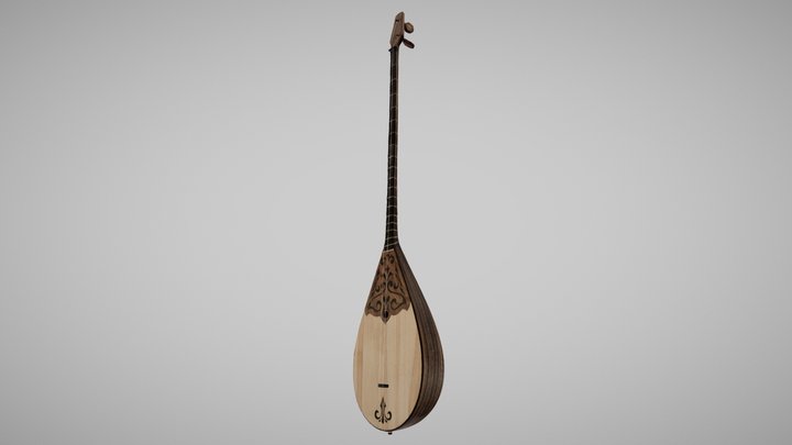 Kazakh Dombra 3D Model