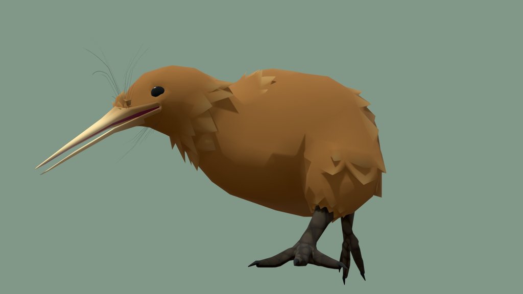 Low Poly Kiwi Run
