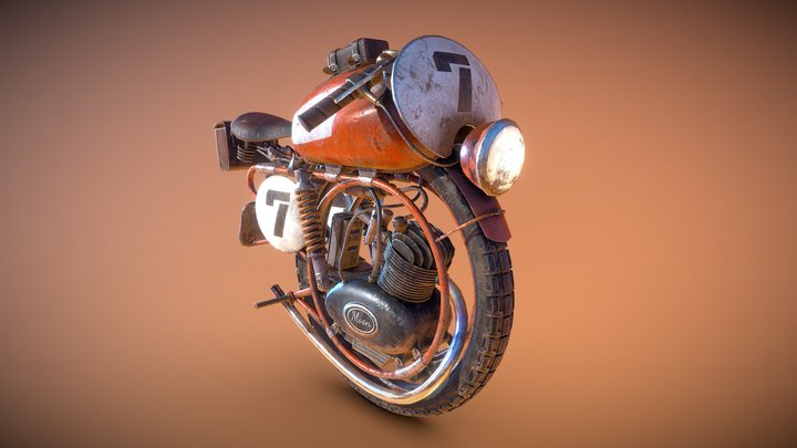 Desert Racing Monobike #MonoBikeChallenge 3D Model