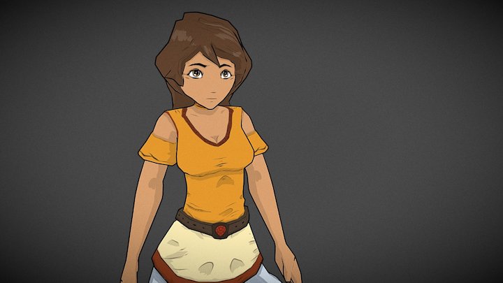 Maya - Low-poly game character 3D Model