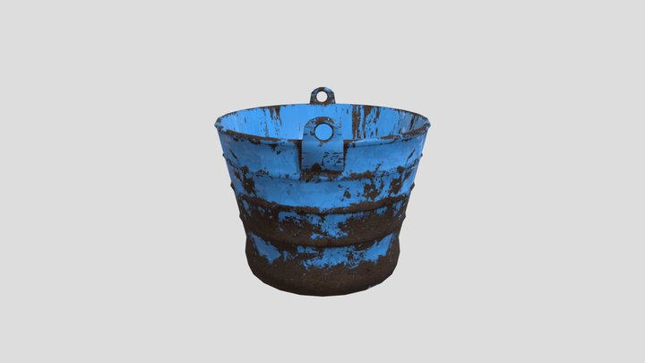 Rusty Metal Bucket 3D Model