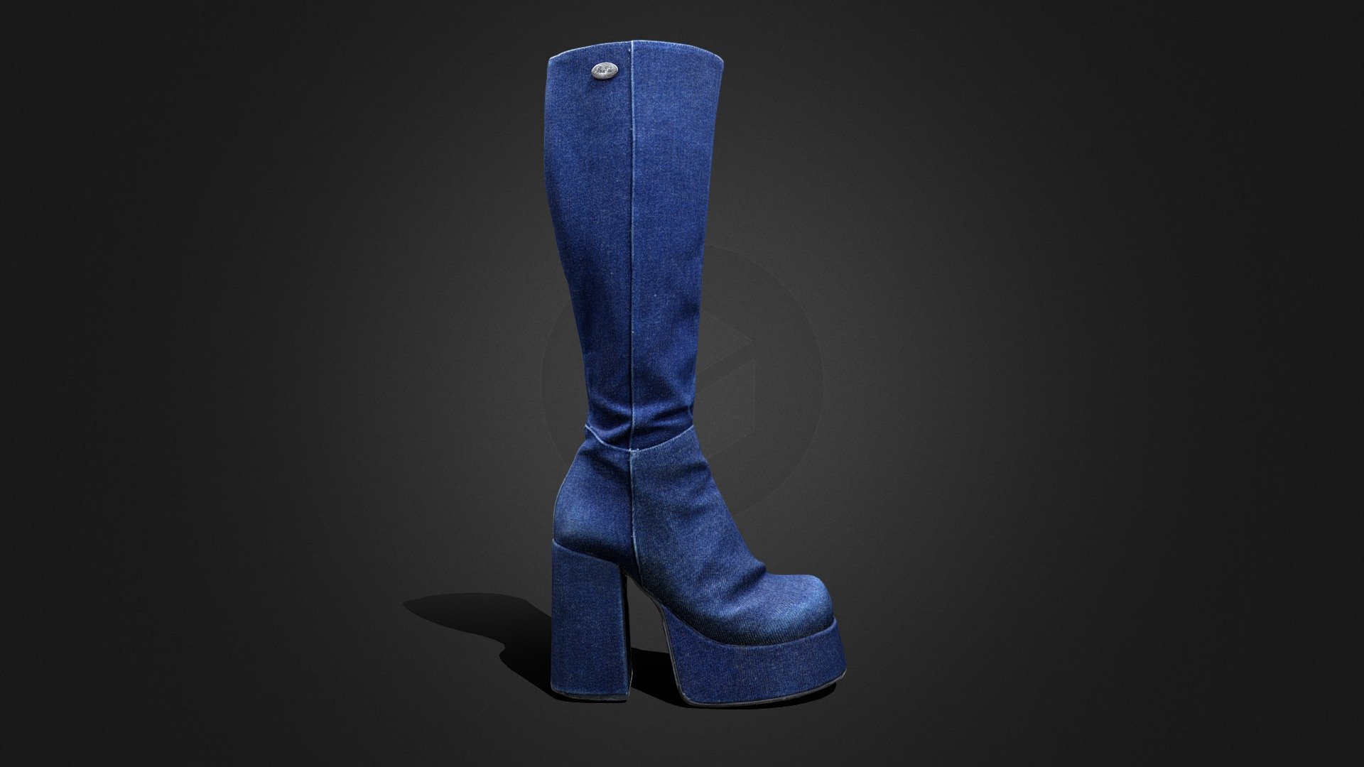Buffalo - Platform Boots Denim - Buy Free 3D by (@sikozu) [c7641db]