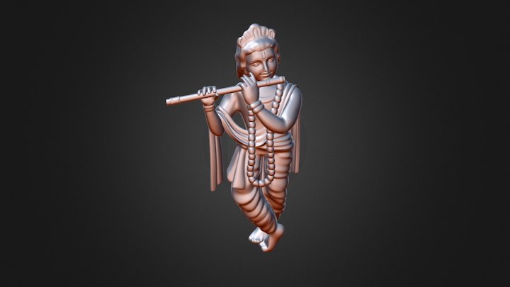 15550 Lord Krishna V1 V4 High Quality 3D Model