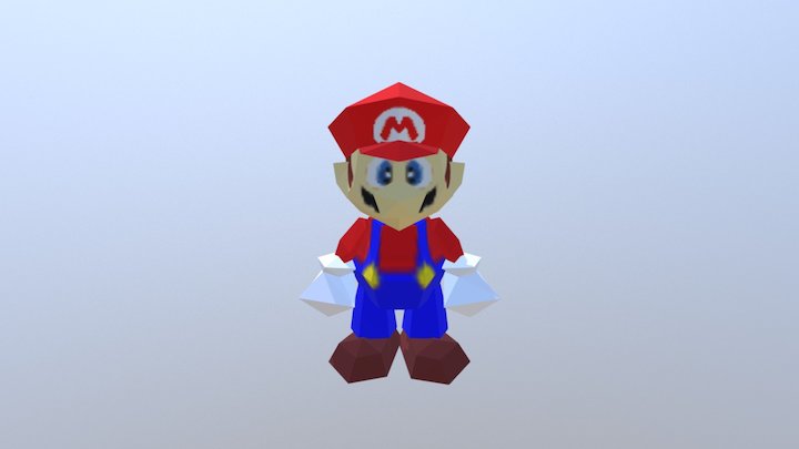 Nintendo 64 - Super Smash Bros - Mario 3D Model