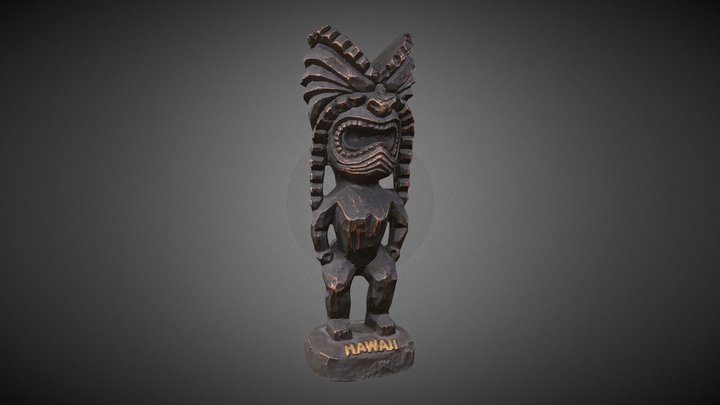 "Kū" Tiki Statue 3D Model