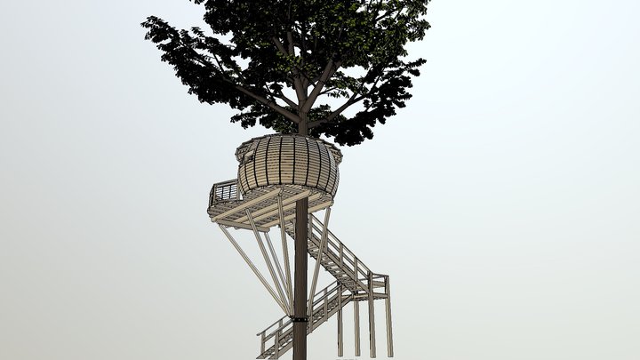 Cabane dans les arbres 3D Model