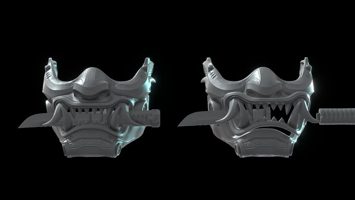 Samurai Mask IV - 3D printing V3 3D Model