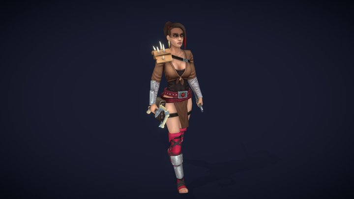 AS_Raider_Queen_Walk_01 3D Model