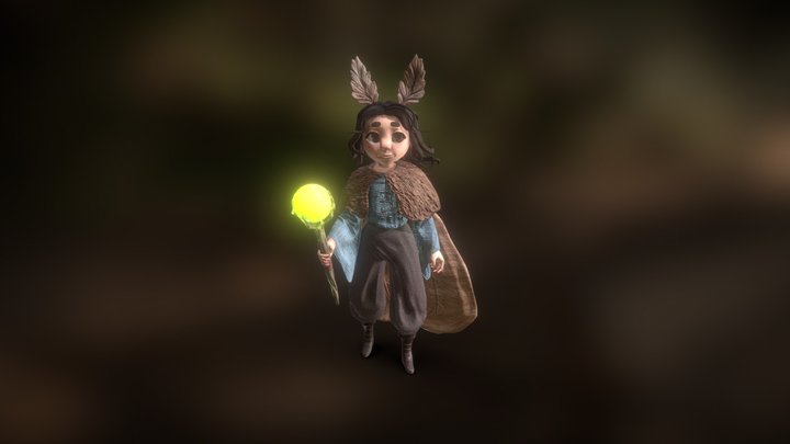 Moth Girl 3D Model