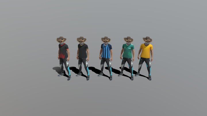 FF jersys in free fire 3d model 3D Model